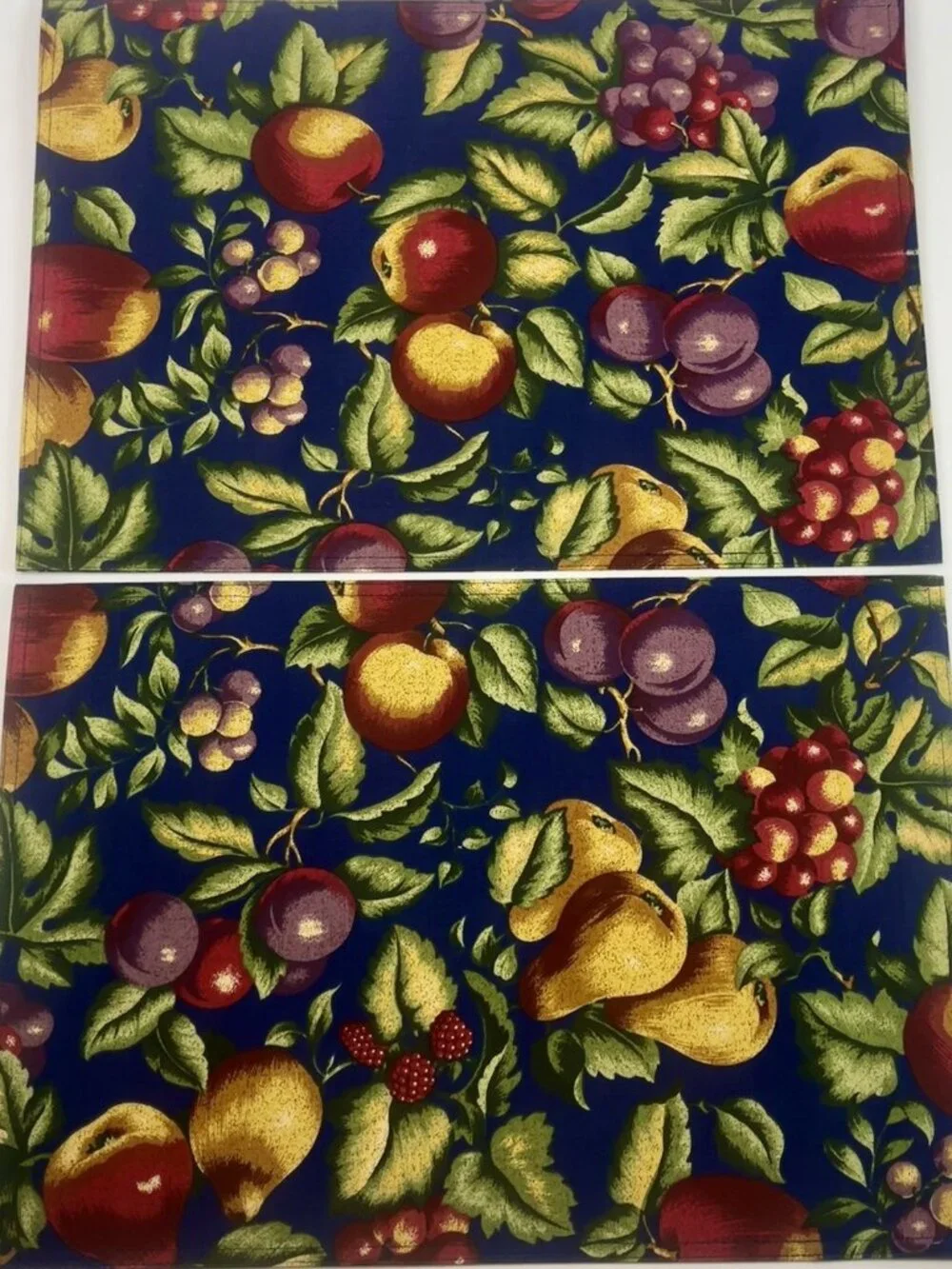 Bardwil Botanical Fruit Placemat Set Of 4 Double Sided French Country Cottage